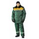 Костюм зимний "ВЬЮГА" куртка/полукомб. цвет: т..зелёный/жёлтый